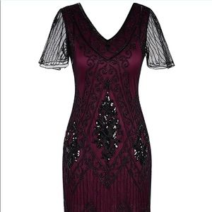 1920s Dress Flapper Dress with Sleeve